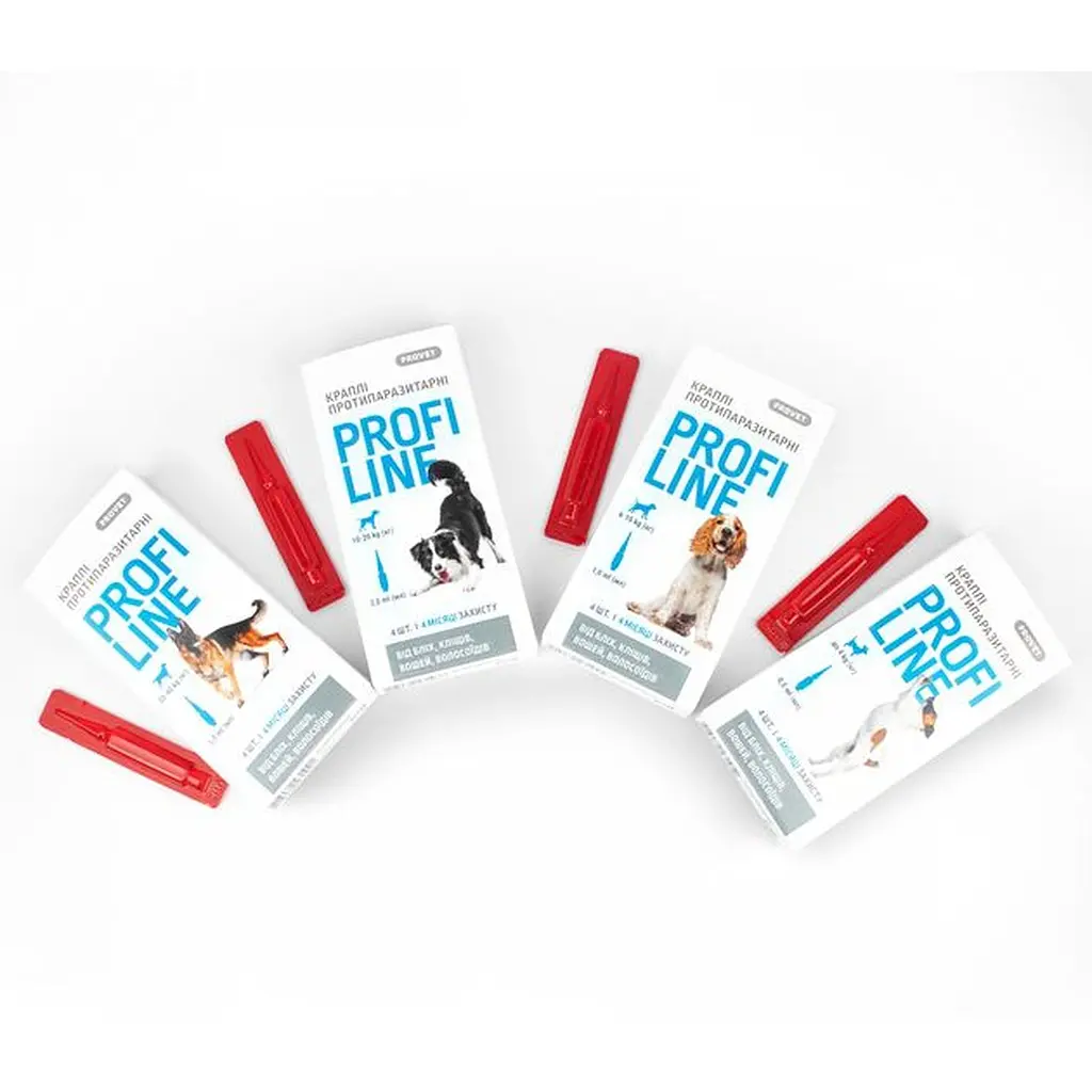 Капли на холку для собак ProVET Profiline от внешних паразитов от 10 до 20 кг 4 пипетки по 2 мл - фото 4