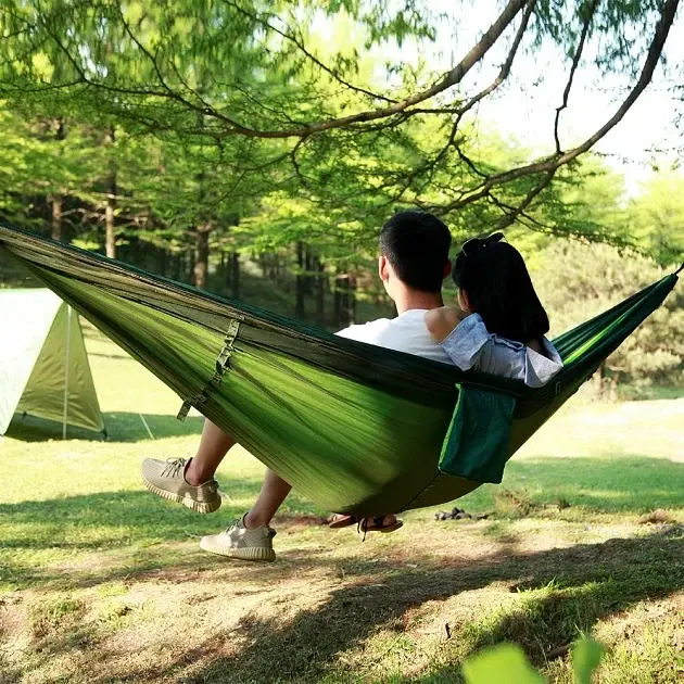 Туристичний гамак із москітною сіткою Hammock With Net GREEN - фото 3
