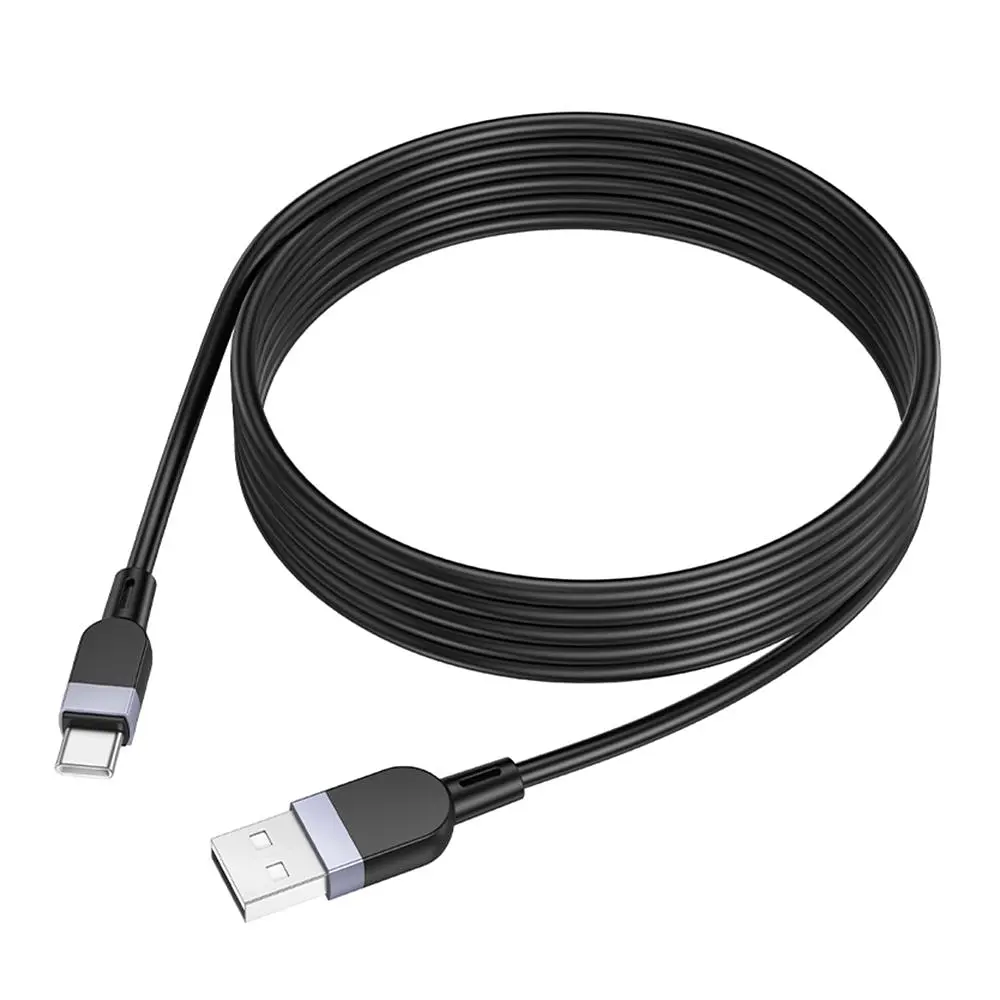 Кабель для зарядки и передачи данных Hoco X109 Silicone USB Type-C 3A 2m Black (35931_3605838) - фото 6