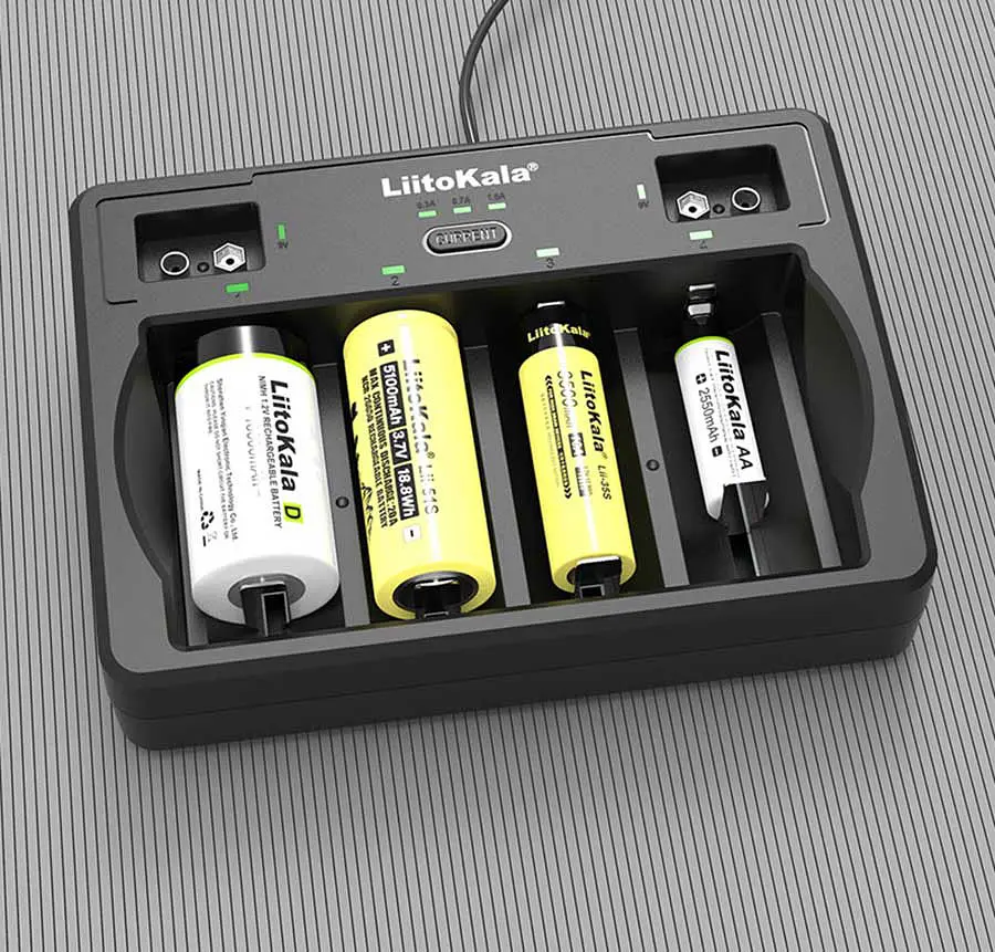 Зарядний пристрій LiitoKala Lii-D4 для акумуляторів АА, ААА, 18650, 21700, 26650, 32700 Li-ion, Ni-MH, Ni-Cd, Крона 9В (19419) - фото 6