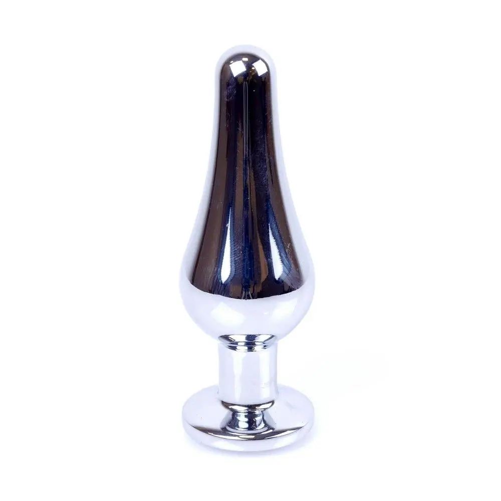 Анальна пробка з кристалом B-Series Jewellery Silver Butt Plug Purple, 9,3х3 см, фіолетовий - фото 4