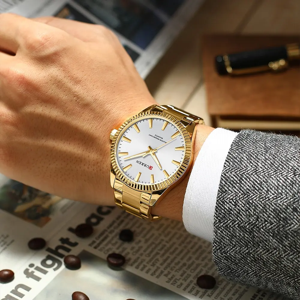 Годинник наручний 8425 Gold-White Curren acs0031444 - фото 3