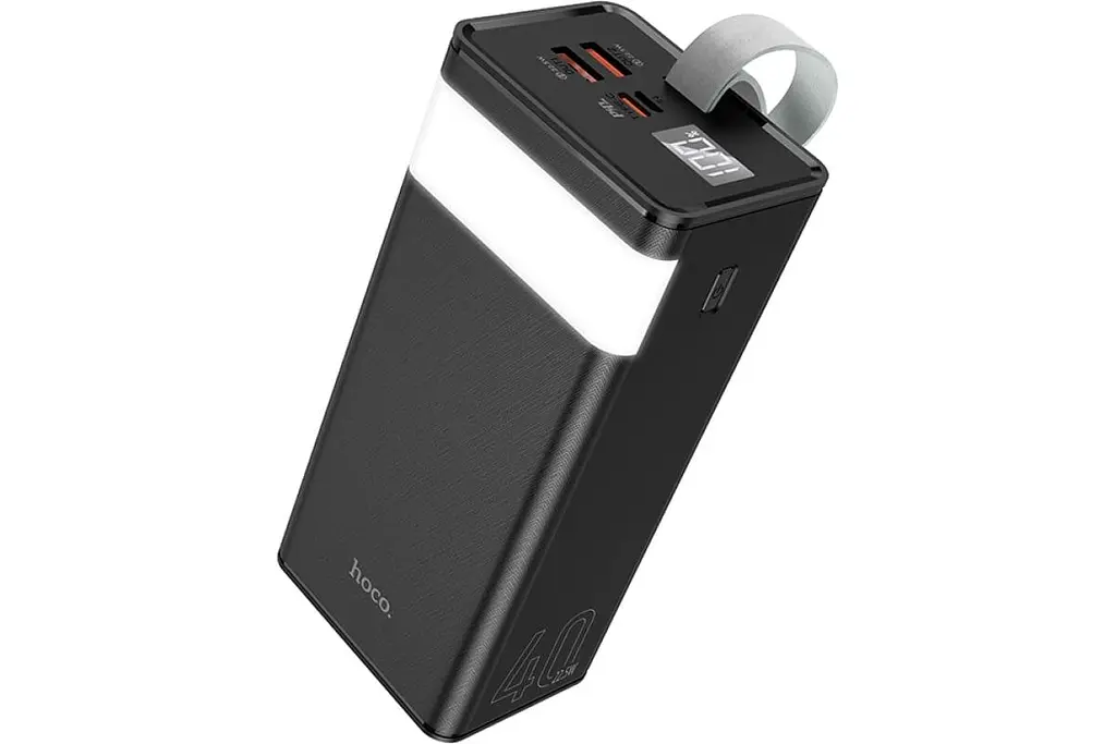 Зовнішній акумулятор Hoco J86 40000mAh 6931474759214 із лампою чорний - фото 6