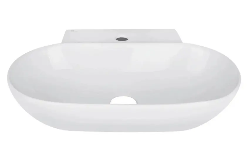 Комплект Qtap Cardinal: Раковина подвесная/накладная овальная 565х400х130 мм White + Донный клапан PU02 (QT0411K177WN47330) - фото 2