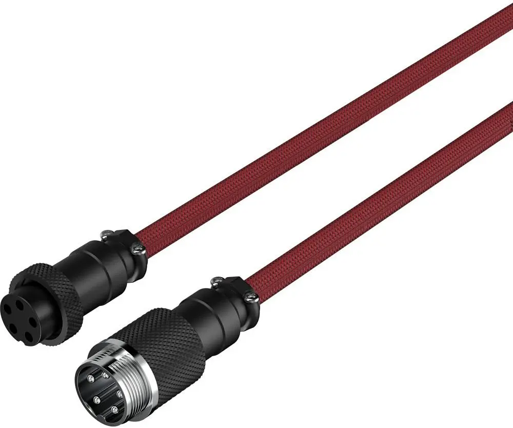 Кабель HyperX USB-A – USB-C, спиральный, 1.37 м Red/Black (6J677AA) - фото 4
