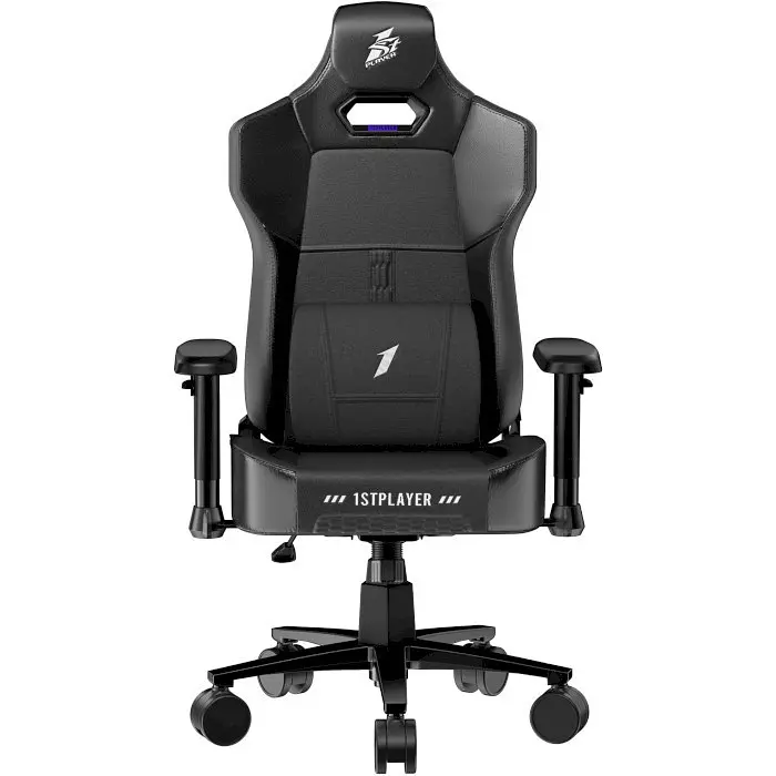 Ігрове крісло 1stPlayer K3 Fabric чорний, pu+тканина, максимально допустиме навантаження 140 кг, регульована спинка з кутом нахилу