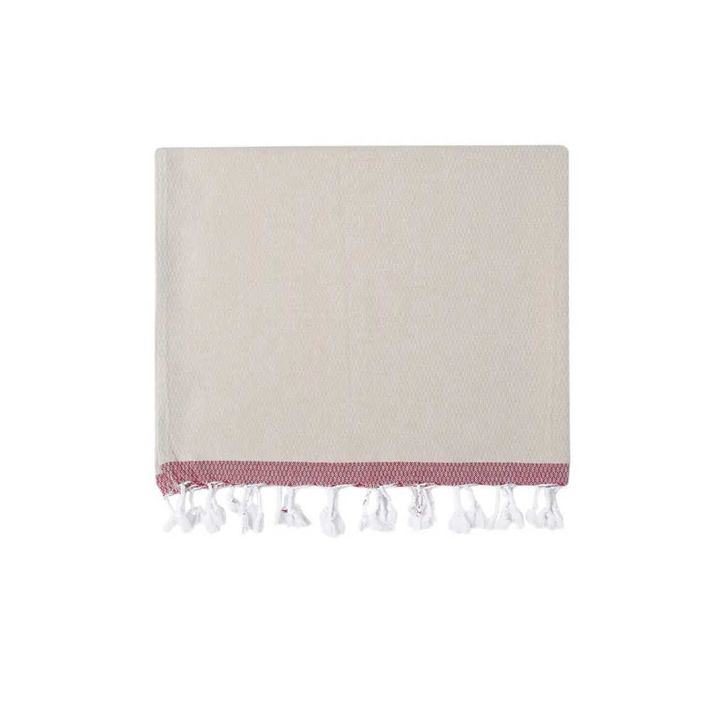 Рушник Barine Pestemal - Basak 95x165 Beige-Marsala бежевий-марсала - фото 2