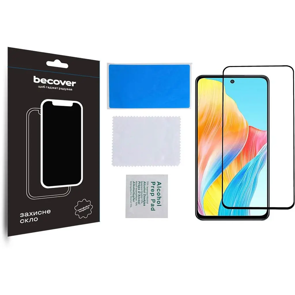 Захисне скло BeCover для Oppo A98 5G Black (709772) - фото 2