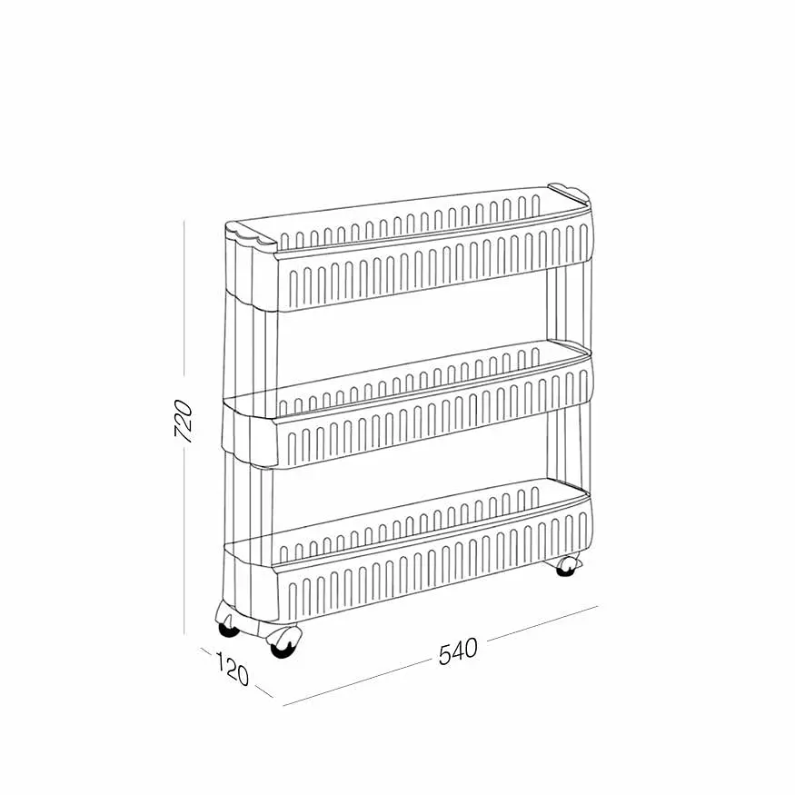 Этажерка трехярусная узкая MVM, белая (FH-20 WHITE) - фото 10