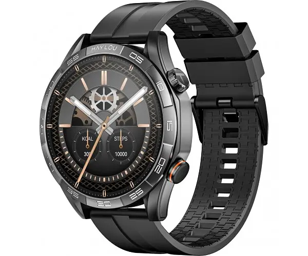 Розумний годинник Xiaomi Haylou Solar 5 LS20 2 ремінці Silicone + Stainless steel чорні - фото 3