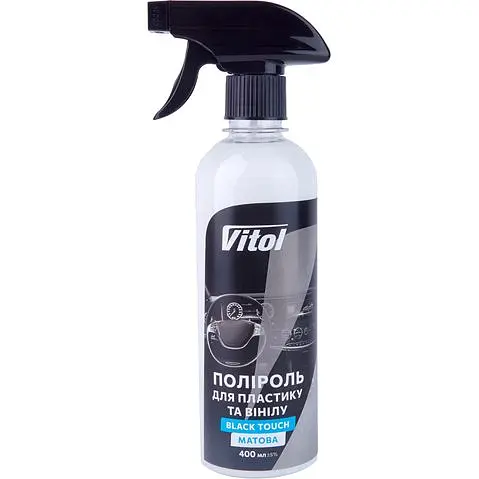 Матовий поліроль для пластику та вінілу Vitol Black Touch 400 мл (VTP-4022)
