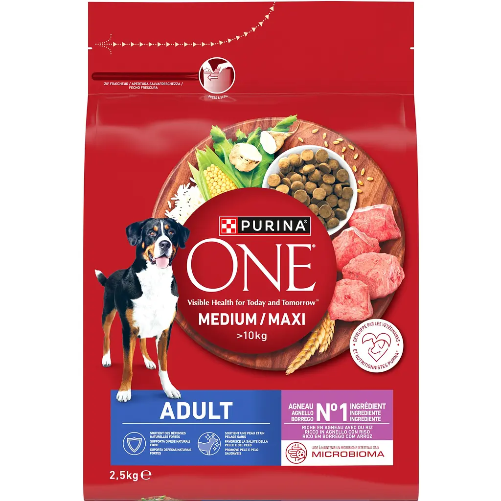Сухий корм для дорослих собак середніх і великих порід Purina One MedMax з ягням та рисом 2.5 кг - фото 2