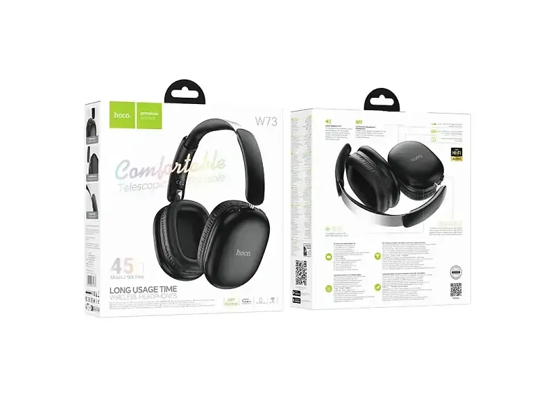 Навушники з мікрофоном Hoco W73 Graceful Black (6942007674867) - фото 3