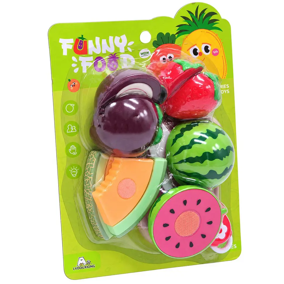 Ігровий набір продуктів Bambi на липучці Funny Food 228R5-8 з ножем та дощечкою