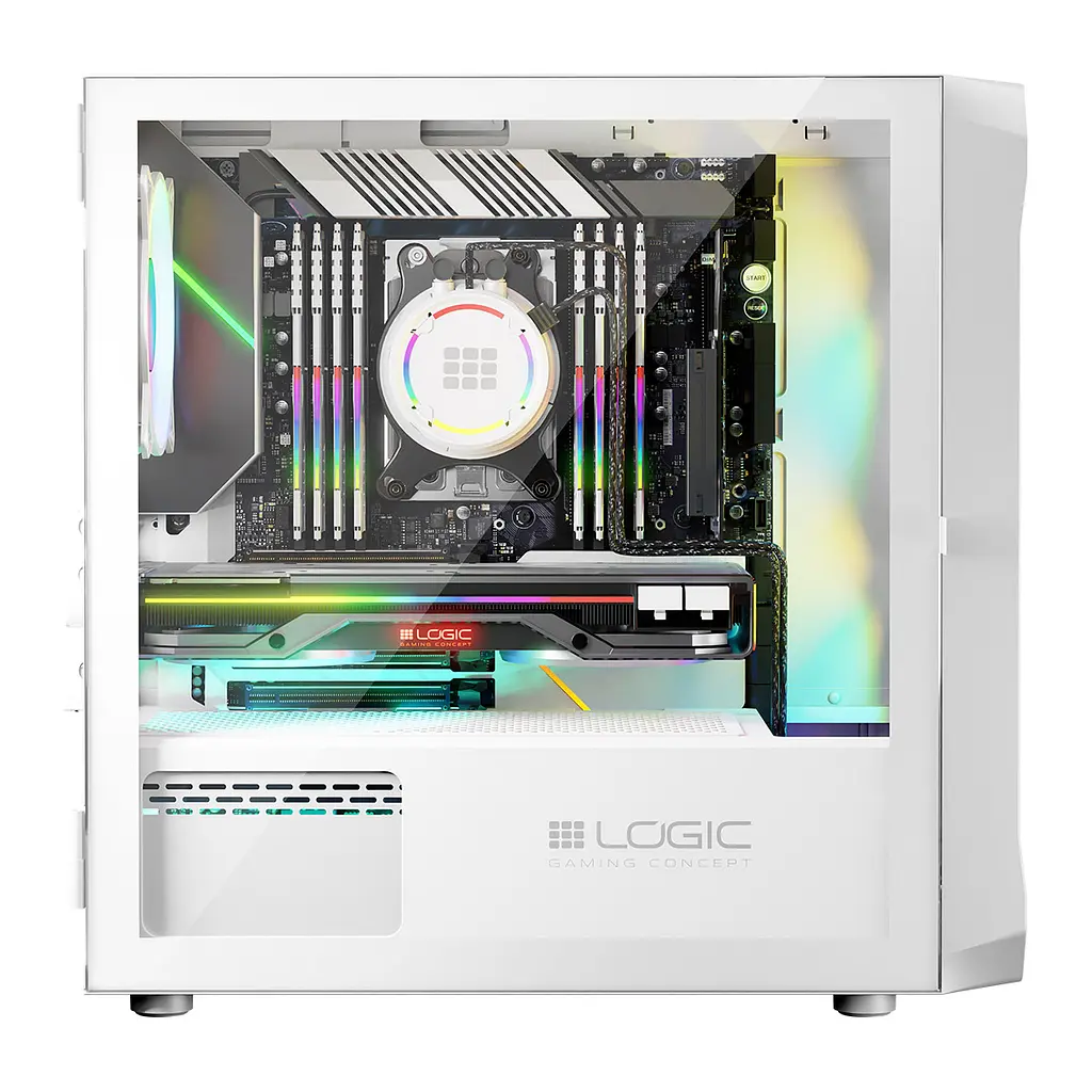 Корпус LogicConcept Portos ARGB Mini White без БЖ (AM-PORTOS-20-0000000-0002) - фото 6