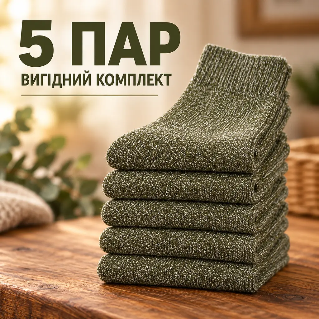 Універсальні чоловічі шкарпетки махрові розмір 39-46 Solve — термо-шкарпетки , 5 пар, KT7003801 - фото 6