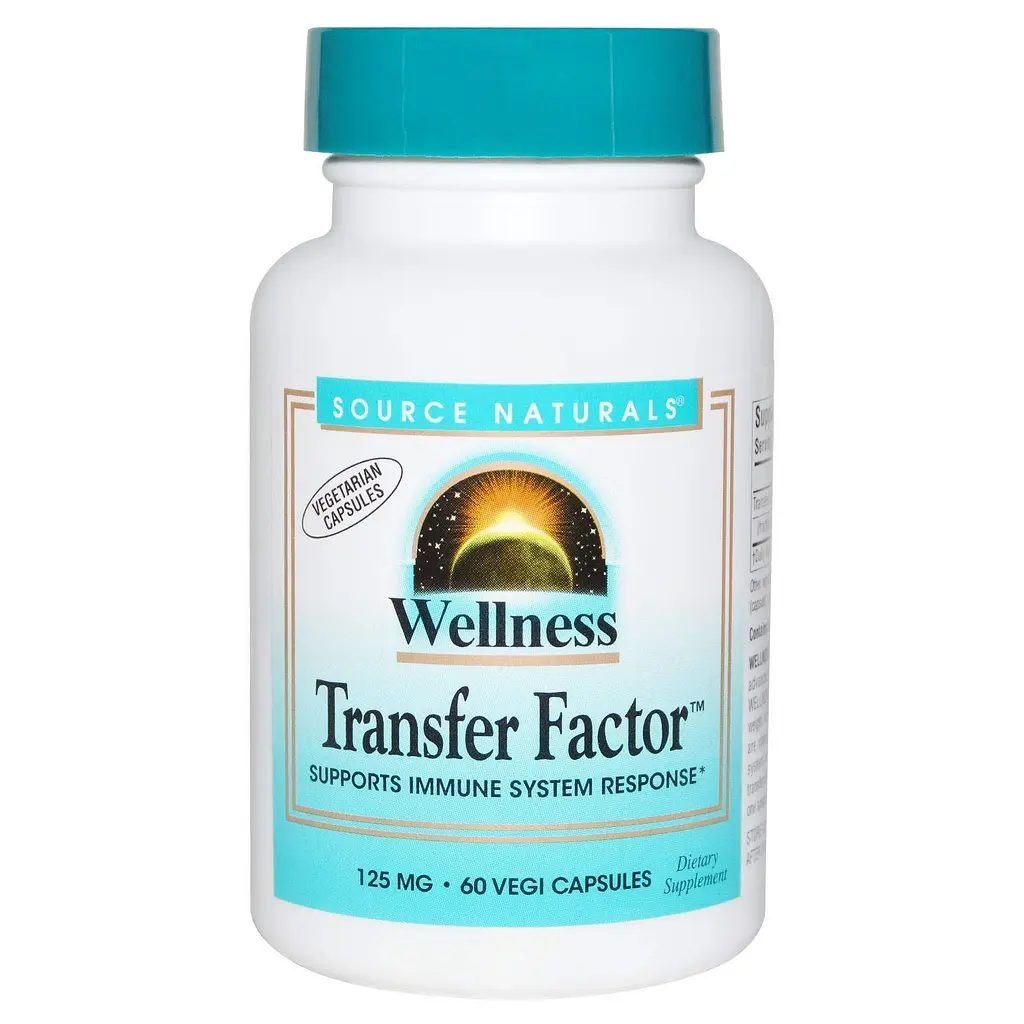 Молозиво, Transfer Factor, Wellness, 125 мг, 60 кап. Source Naturals vit0002872