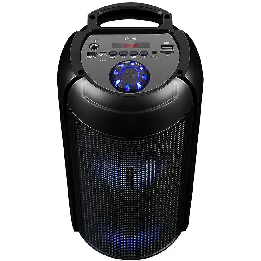 Акустична система 1.0 Media-Tech 30W, PartyBox Uni B Bluetooth FM/MP3/Кaraoke 30Вт., LED Light (MT3174) - фото 4