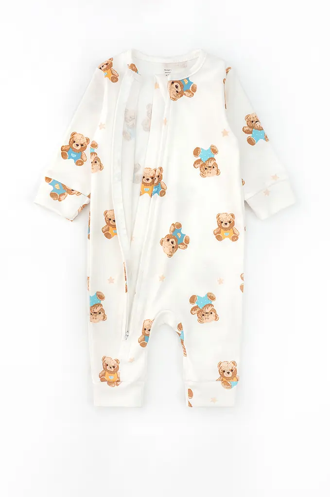 Комбинезон для младенцев на молнии Teddy Bears из хлопкового интерлока - фото 2