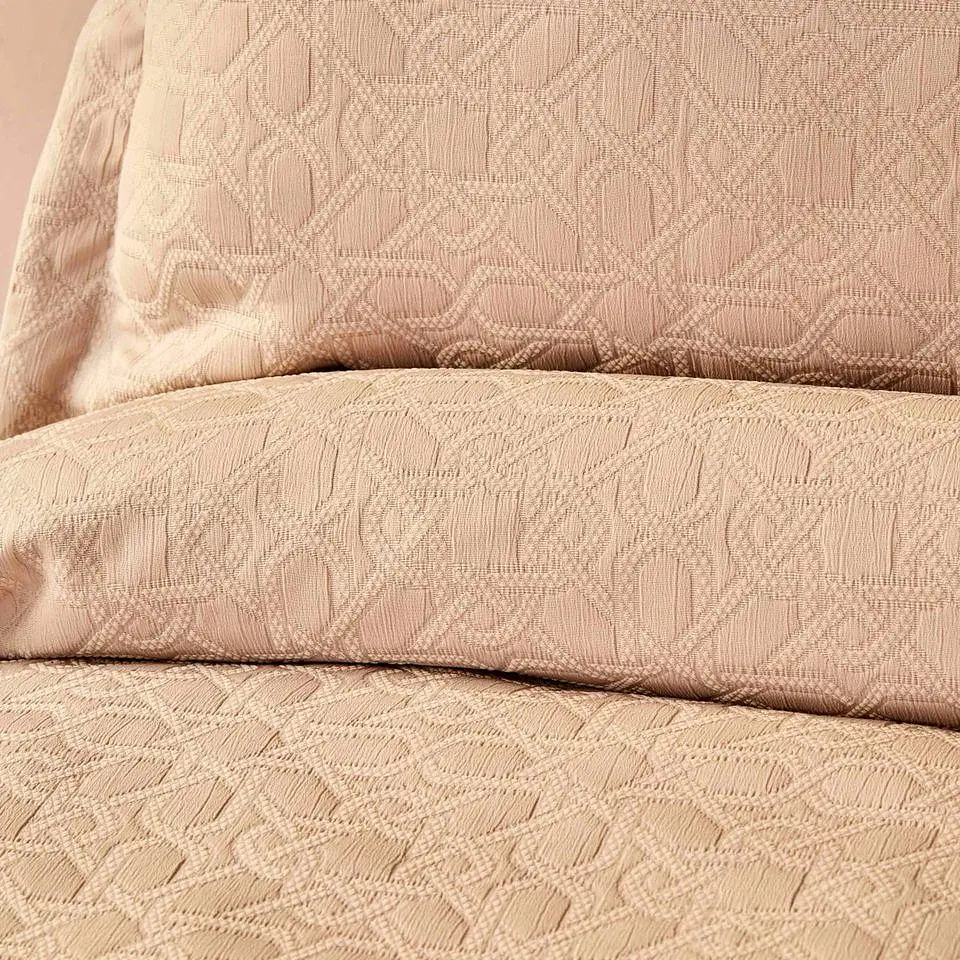 Покривало Karaca Home з наволочкою - Back To Basic pudra 160*240 полуторний - фото 3