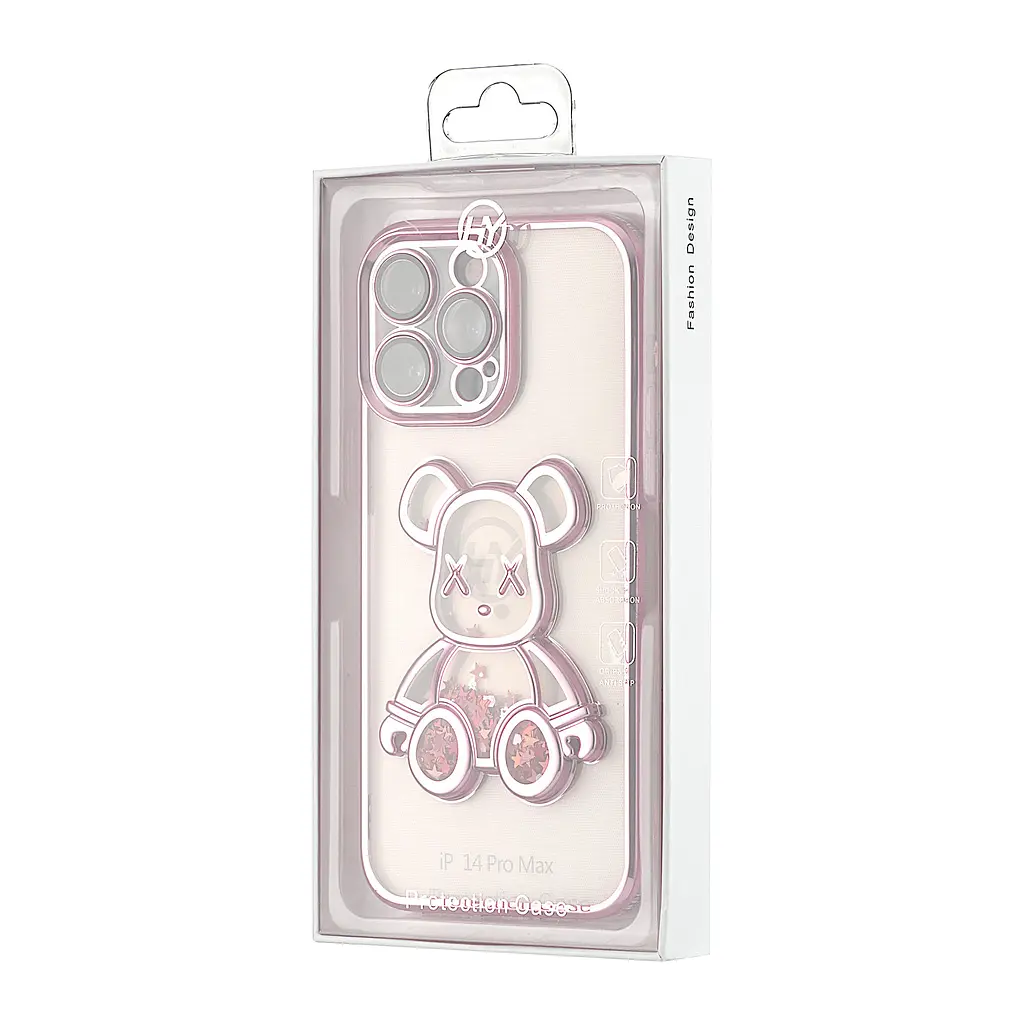 Чохол Shining Bear Case Protected Camera iPhone 14 Pro Max Pink - фото 2