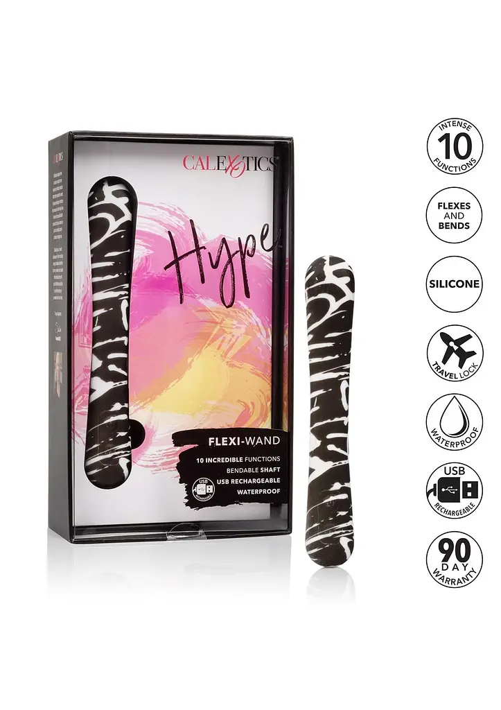 Вибратор CalExotics Hype FlexiWand 14 см (мульти) - фото 6