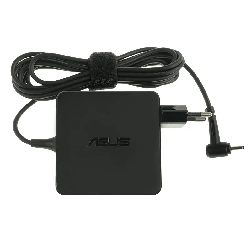 Блок живлення для ноутбука Asus 19V, 3.42A, 65W, 3.0x1.1мм, квадратний корпус, black (адаптер+перехідник) - фото 3