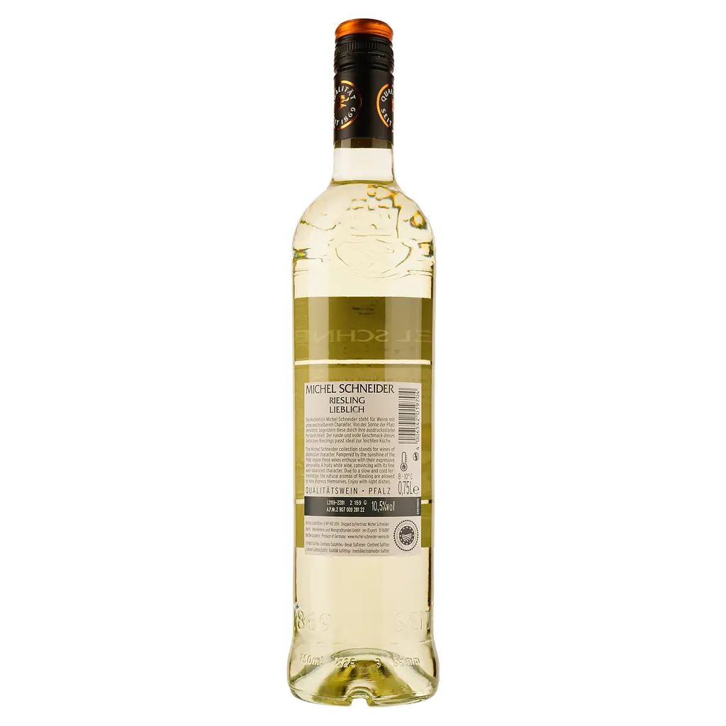 Вино Michel Schneider Riesling Lieblich, белое, полусладкое, 10,5%, 0,75 л - фото 2