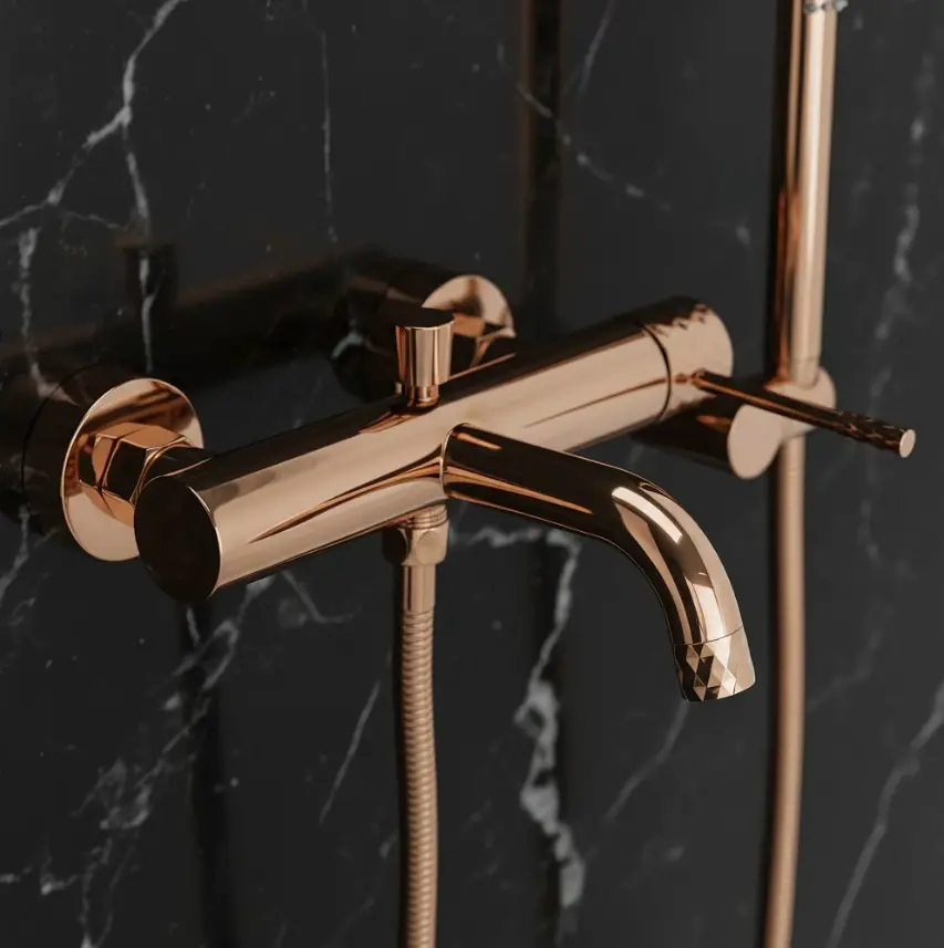 Змішувач для ванни Rea Lungo Diamond настінний copper REA-B0980 - фото 5