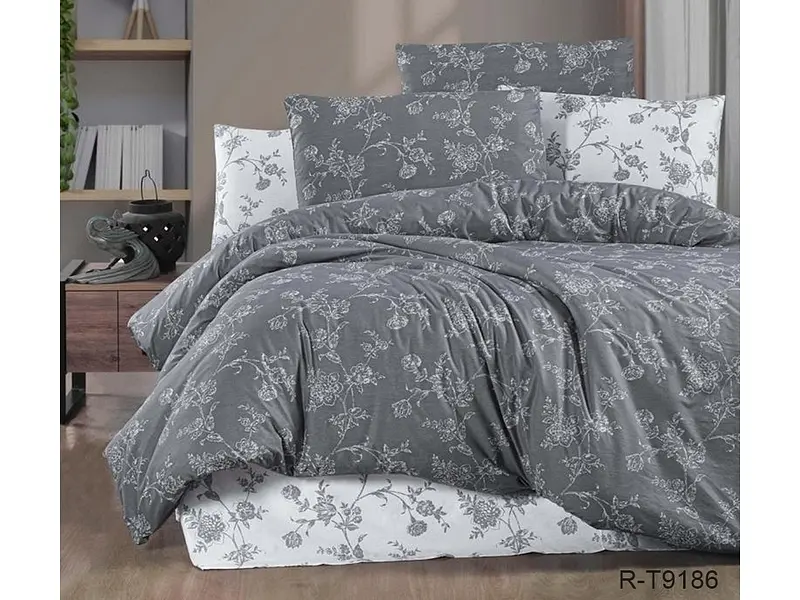 Комплект постільної білизни з компаньйоном (R-T9186) Євро TAG tekstil pbe0036591 - фото 2