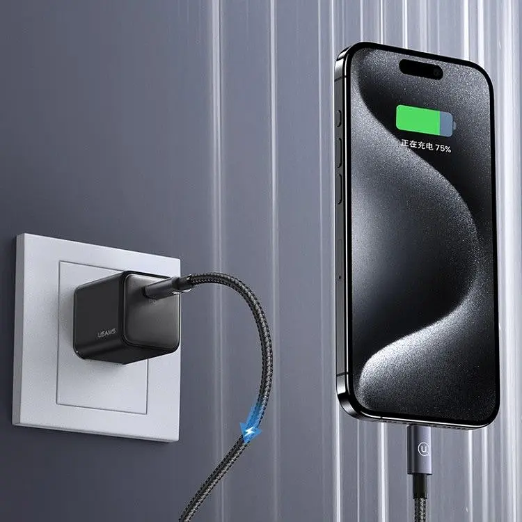 Кабель Usams US-SJ661 USB-C to USB-C 60W 5A 1.2m Tarnish [138985] - фото 6