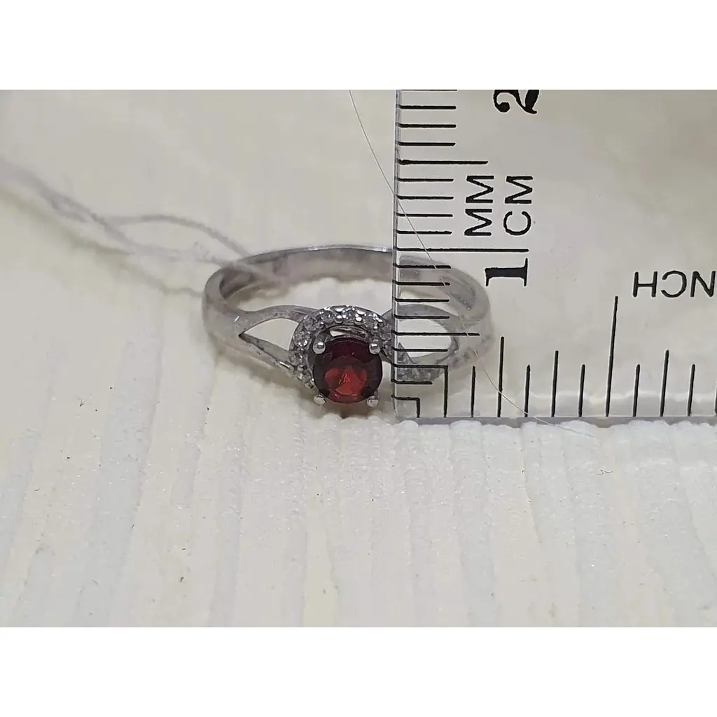 Серебряное кольцо Агни Апрель с гранатом. 1938/1Р-GAR 17 - фото 6