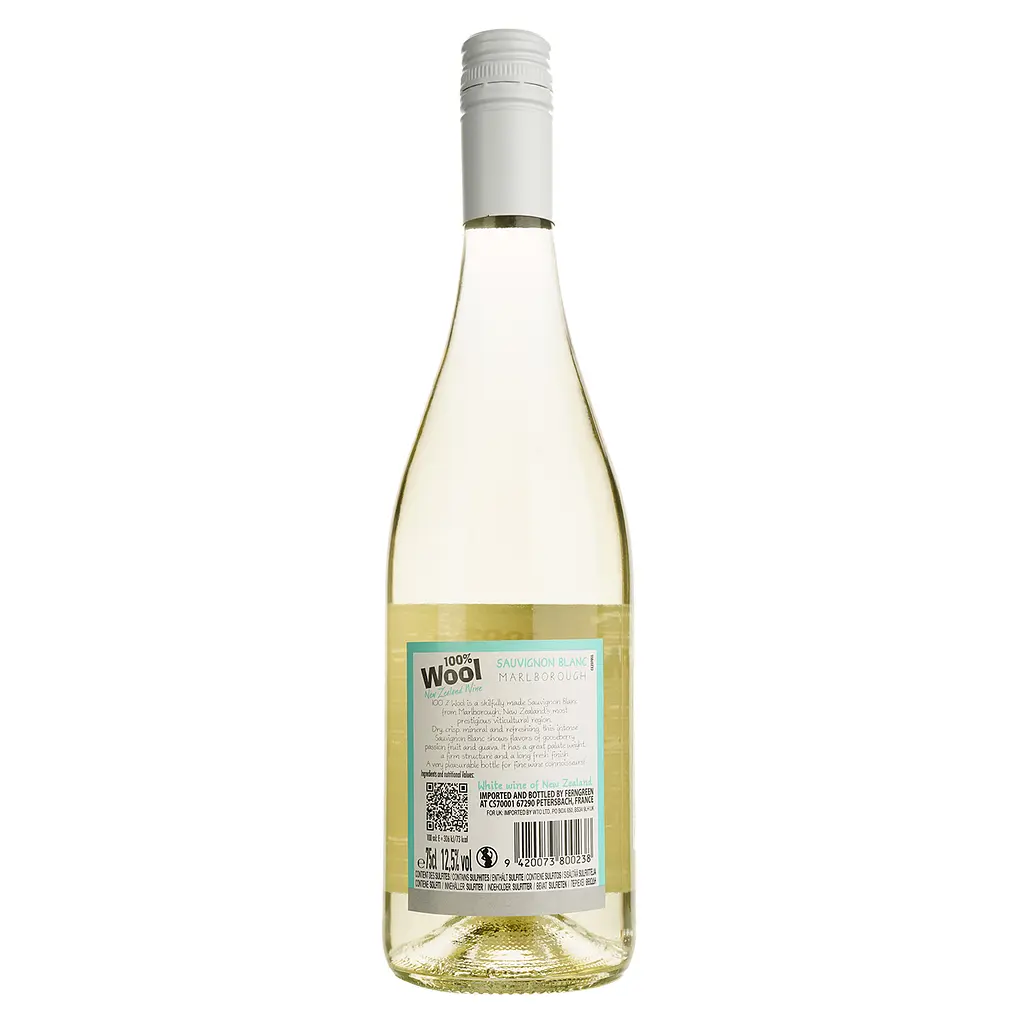 Уцінка. Вино 100% Wool Sauvignon Blanc Marlborough AOP біле сухе 0.75 л - фото 2