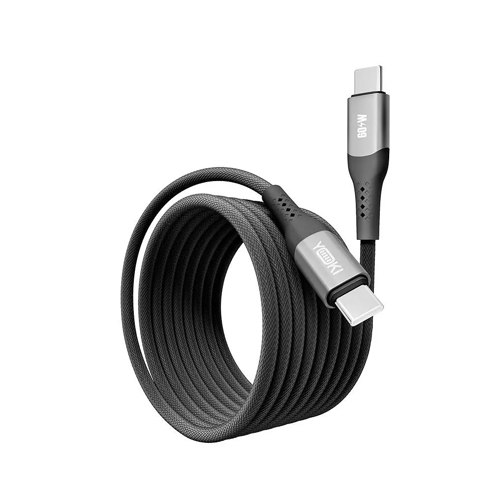 Кабель для заряджання та обміну даними USB Yoki YK-SO15 SOLID Series Type-C to Type-C 60W 3A/20V 2 м Чорний - фото 3