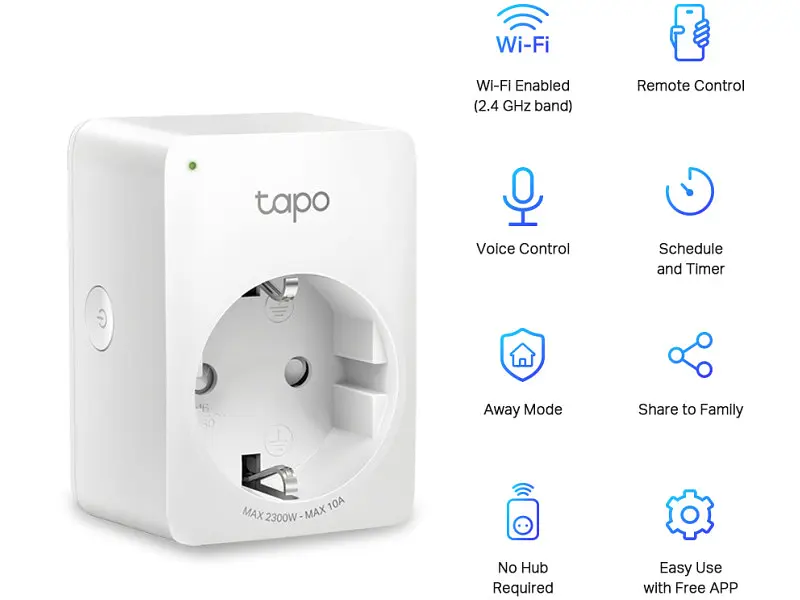 Інтелектуальна розетка TP-LINK Tapo P100 Wi-Fi 2-pack - фото 2