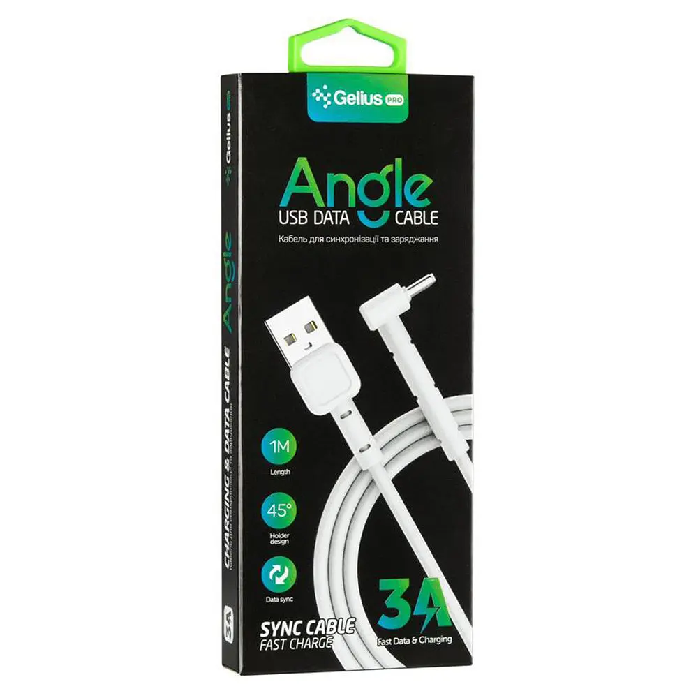 USB кабель Gelius Pro Angle iPhone 8 White Lightning - фото 2