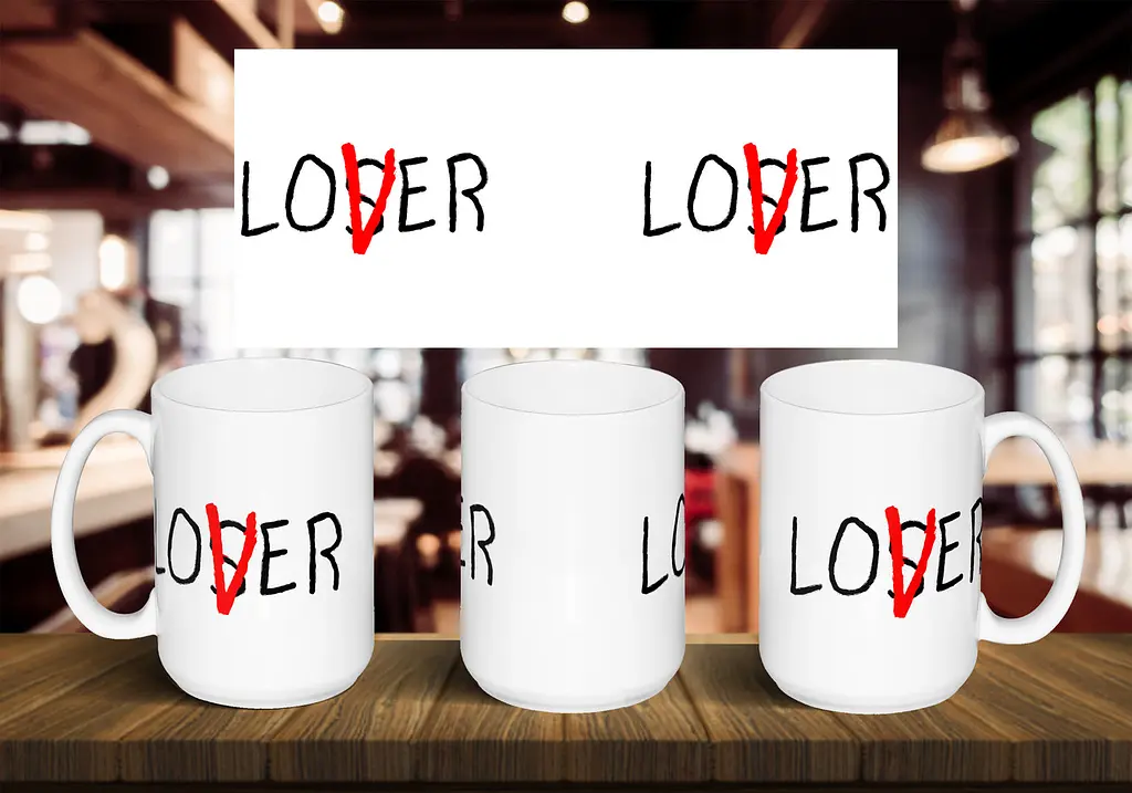 Чашка "Lo$er Lover" 425, Жовта