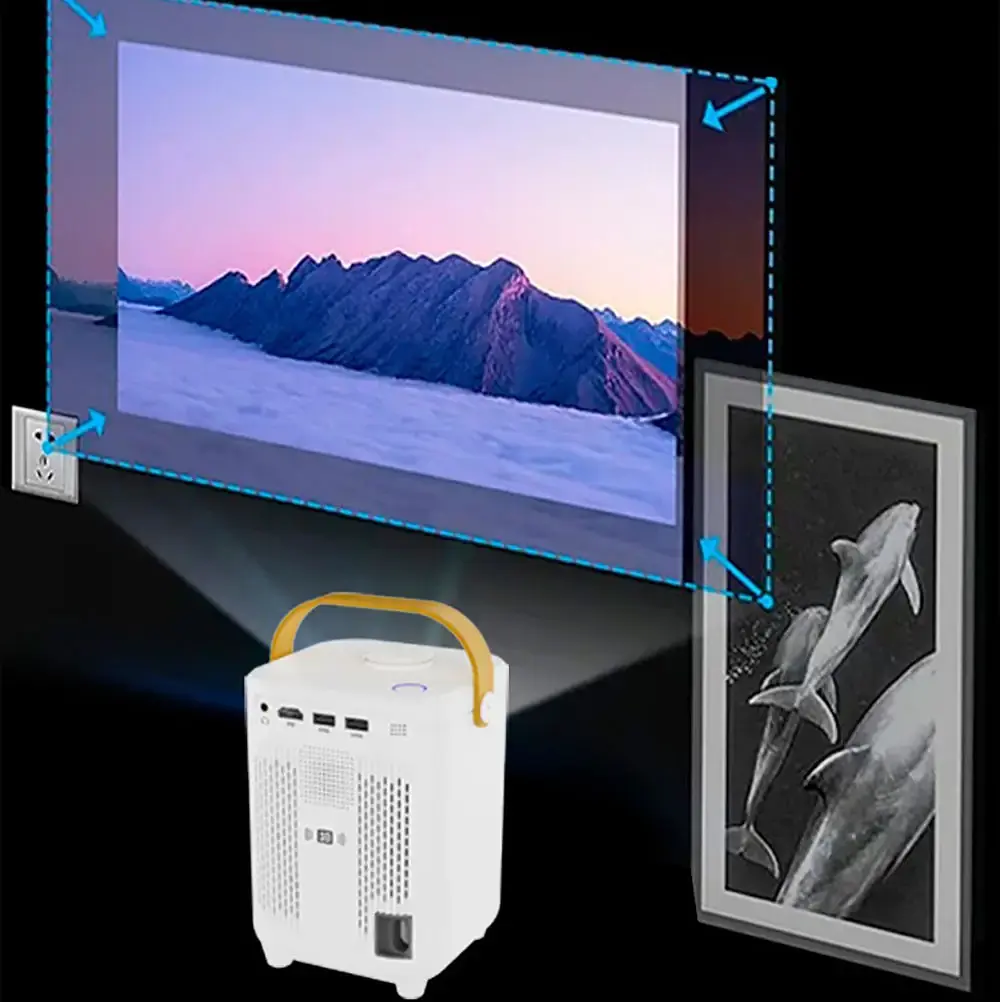 Портативний проектор + пульт, 4K HD, Android 11.0, Wi-Fi 6.0, Bluetooth, E350 / Мультимедійний проектор домашній - фото 7