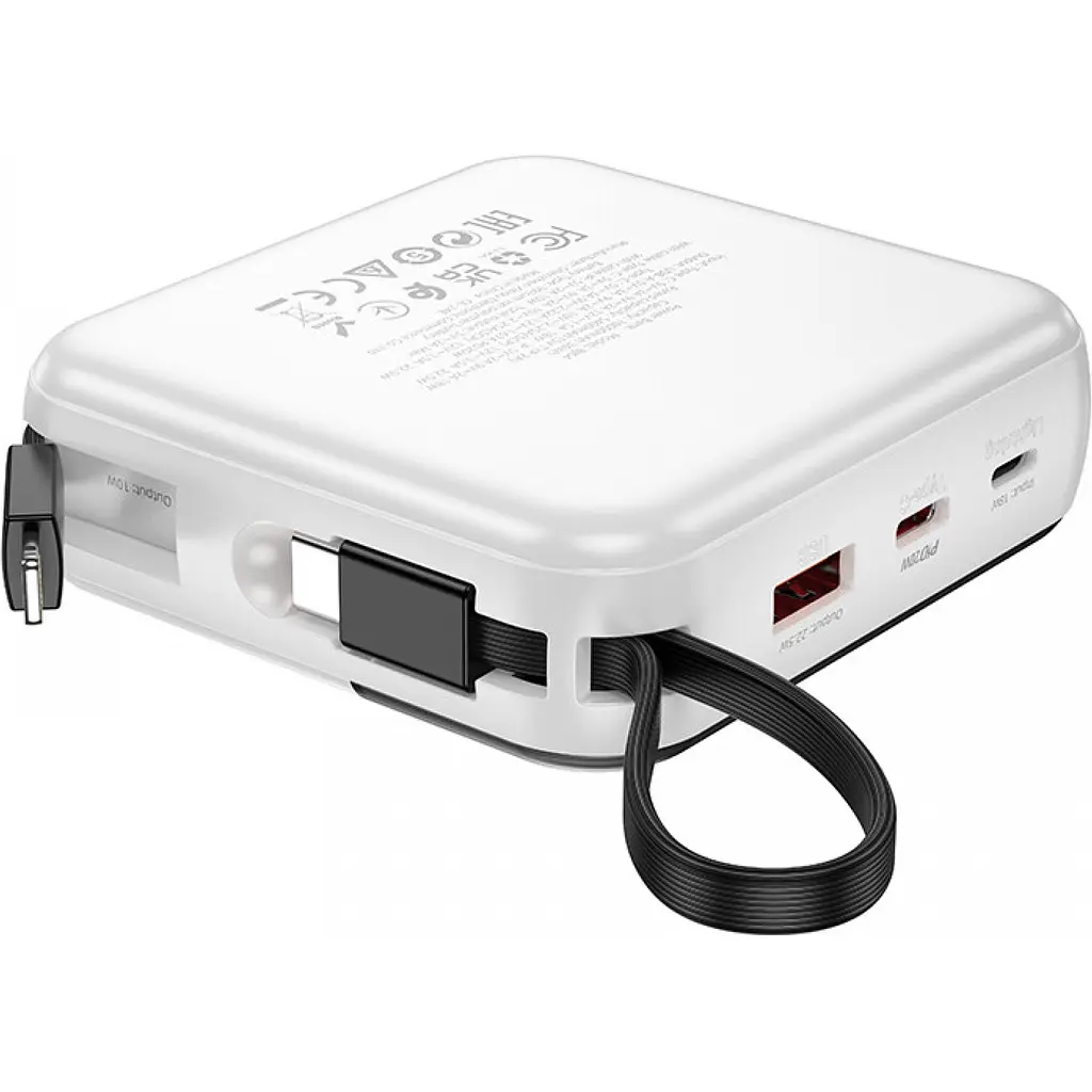 Внешний аккумулятор Borofone BJ64 Distinct 10000mAh 22.5W White [123616] - фото 3