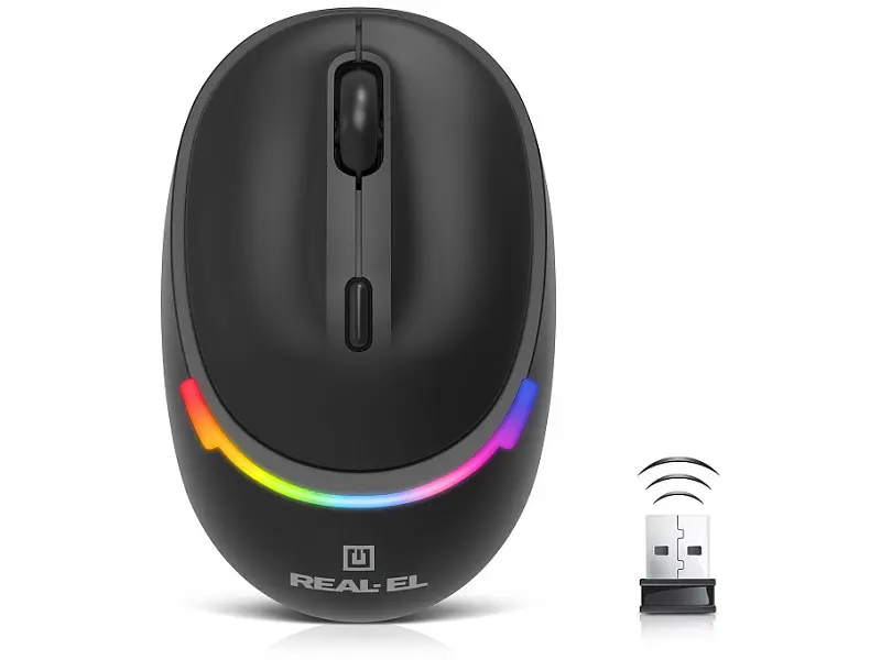 Миша REAL-EL RM-440 W Black (EL123200045) - фото 3