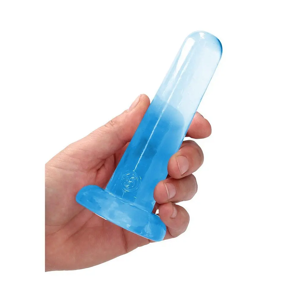 Фалоімітатор Realrock Crystal Clear Dildo 5.3", 13.5 см (блакитний) - фото 2