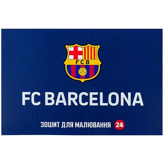 Альбом для малюв. на скобі 24арк. софт тач + УФлак "FC Barcelona" №BC25-242/Kite/ - фото 4