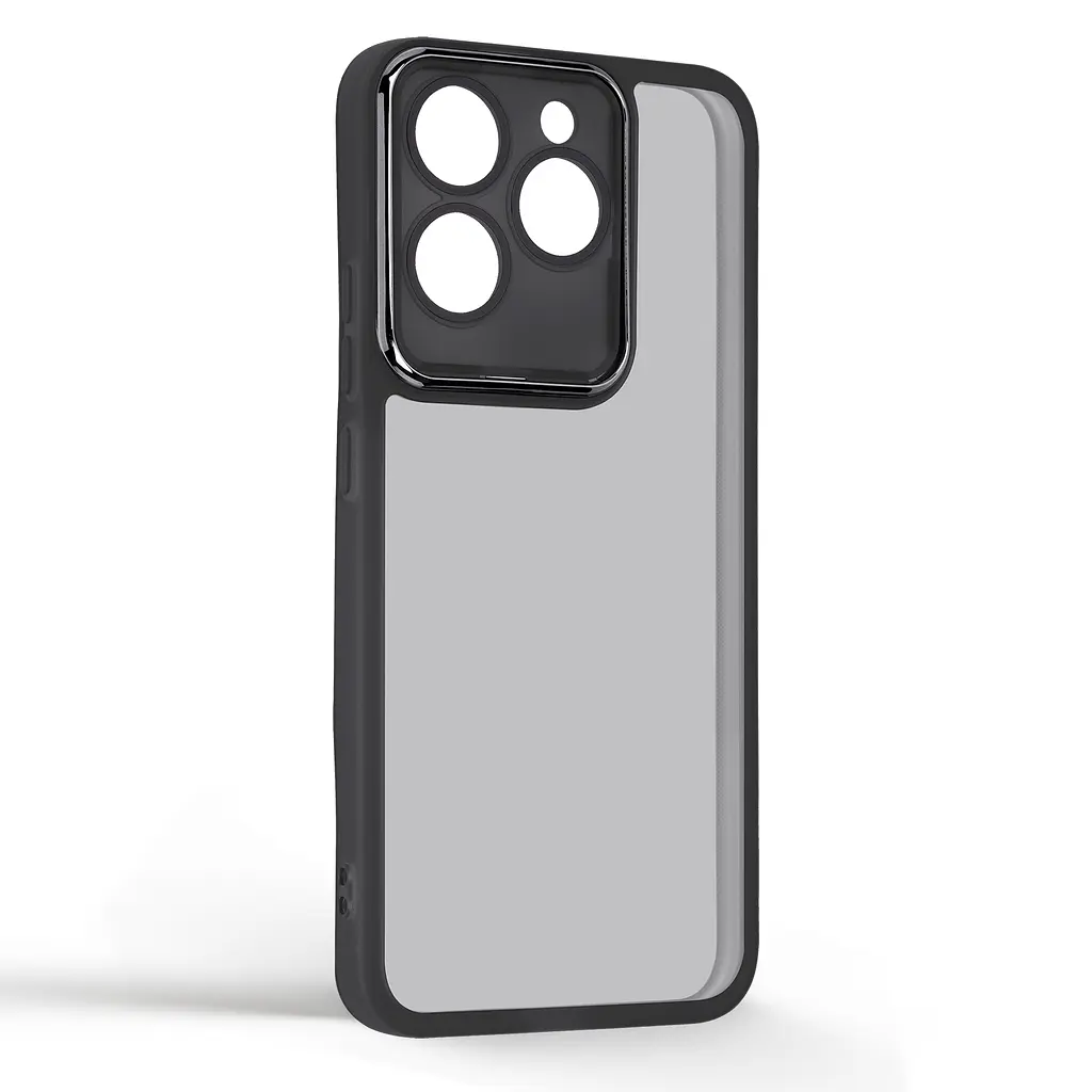 Защитный чехол для Realme 15T 5G, Shade, черный, TPU+PC, матовый, защита всего корпуса, панель-накладка, противоударный, с большими бортами, амортизирует удары при падениях, ArmorStandart (ARM89126) - фото 2