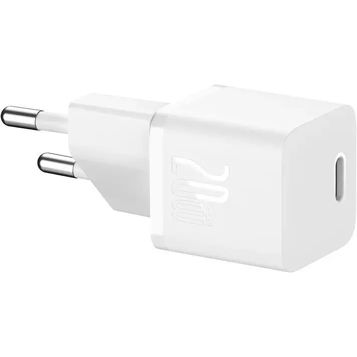 Зарядний пристрій Baseus GaN5 Fast Charger mini 1C 20W EU white (CCGN050102) - фото 3