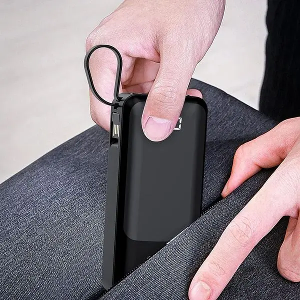 Портативний зарядний пристрій Ven-Dens 20000 мАг вбудований кабель x 4 USB C 6 виходів тип C 15W - фото 6