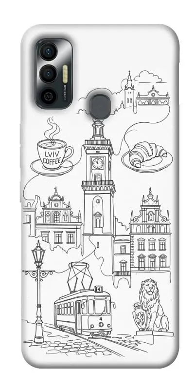 TPU чохол Demsky Lviv spirit для TECNO Spark 7