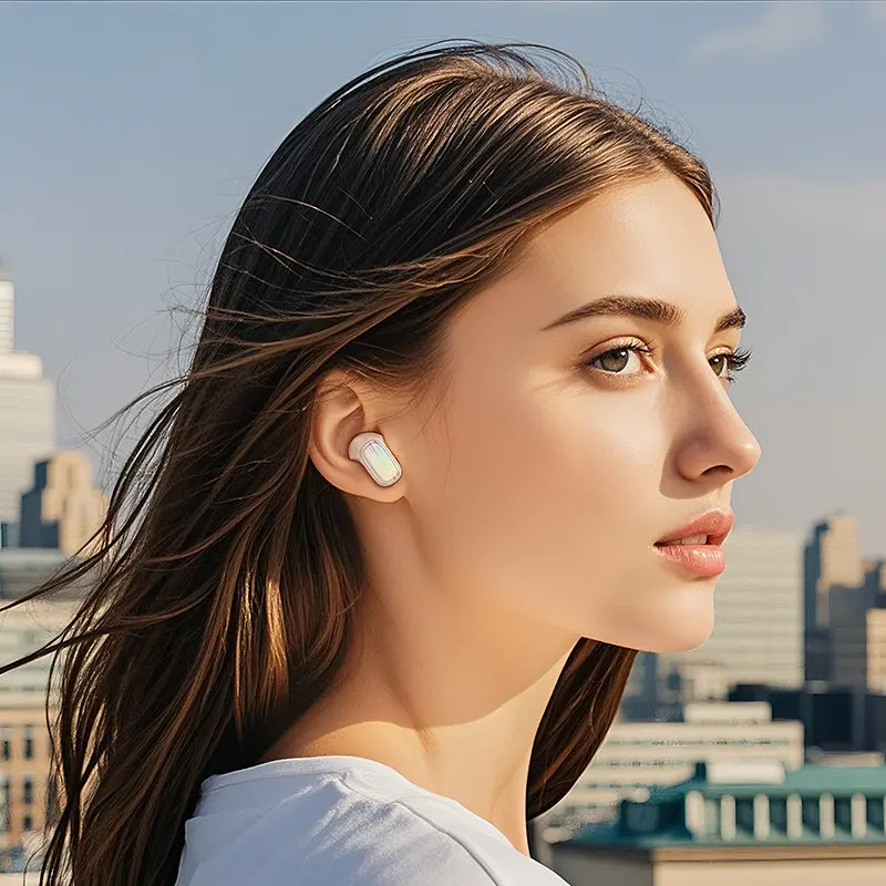 Беспроводные наушники Hoco EQ20 Rhyme true wireless ANC+ENC noise reduction BT headset, BT5.4, 40mAh, 400mAh, 6-7h, Milky white - фото 4