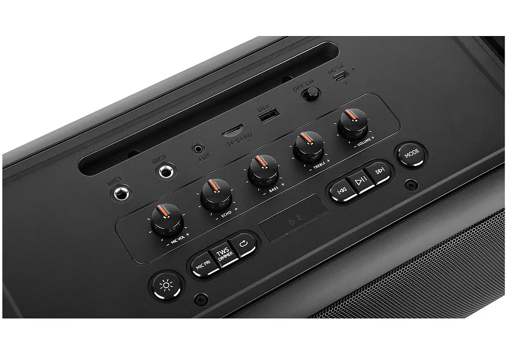 Портативна колонка REAL-EL X795 Boombox 70W Bluetooth, Echo Karaoke, TWS, RGB, Black - фото 8