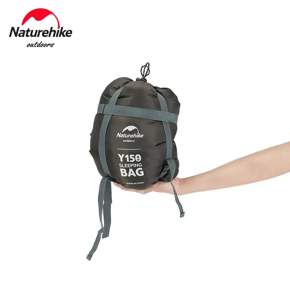 Спальник Naturehike Y150 (NH21MSD08) +11°C - с капюшоном - левый - темно-голубой - фото 4