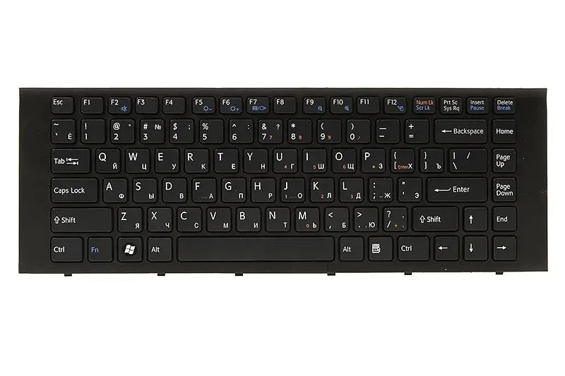 Клавiатура для ноутбука SONY EG чорний, чорний фрейм (KB311927)